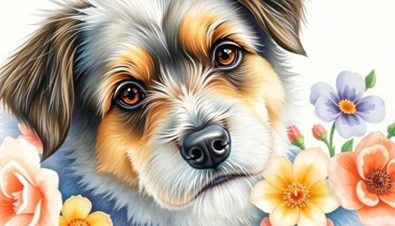 watercolor pet portrait